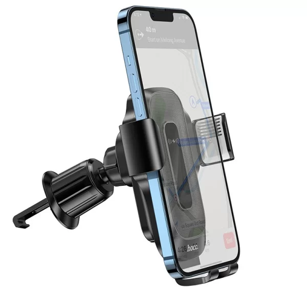 Suport auto Hoco HW2 Wise air outlet (Wireless Charger 15W) [Black]